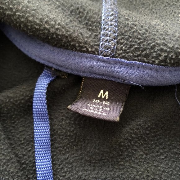 Navy Blue Zip-Up Fleece Hoodie - Picture 2 of 2